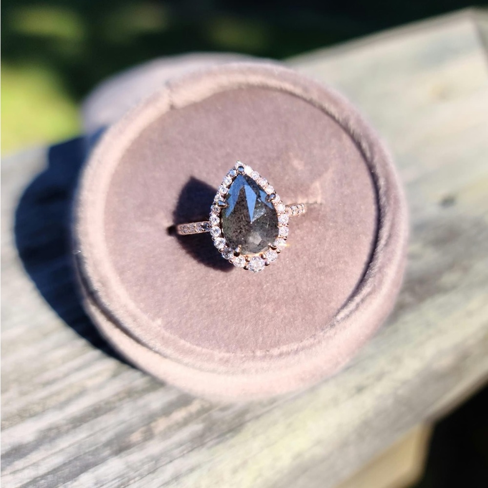 3ct Rose gold Galaxy Diamond Engagement ring size 6